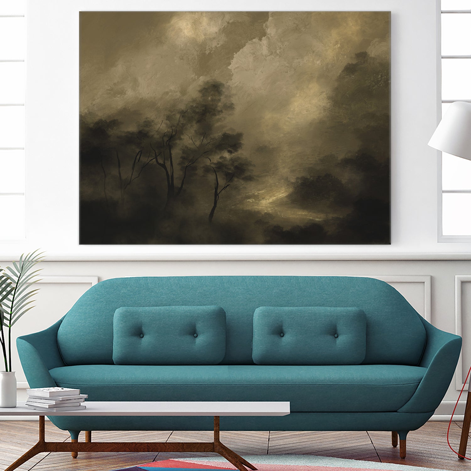 Moody Woods by Dan Hobday on GIANT ART - green hobday
