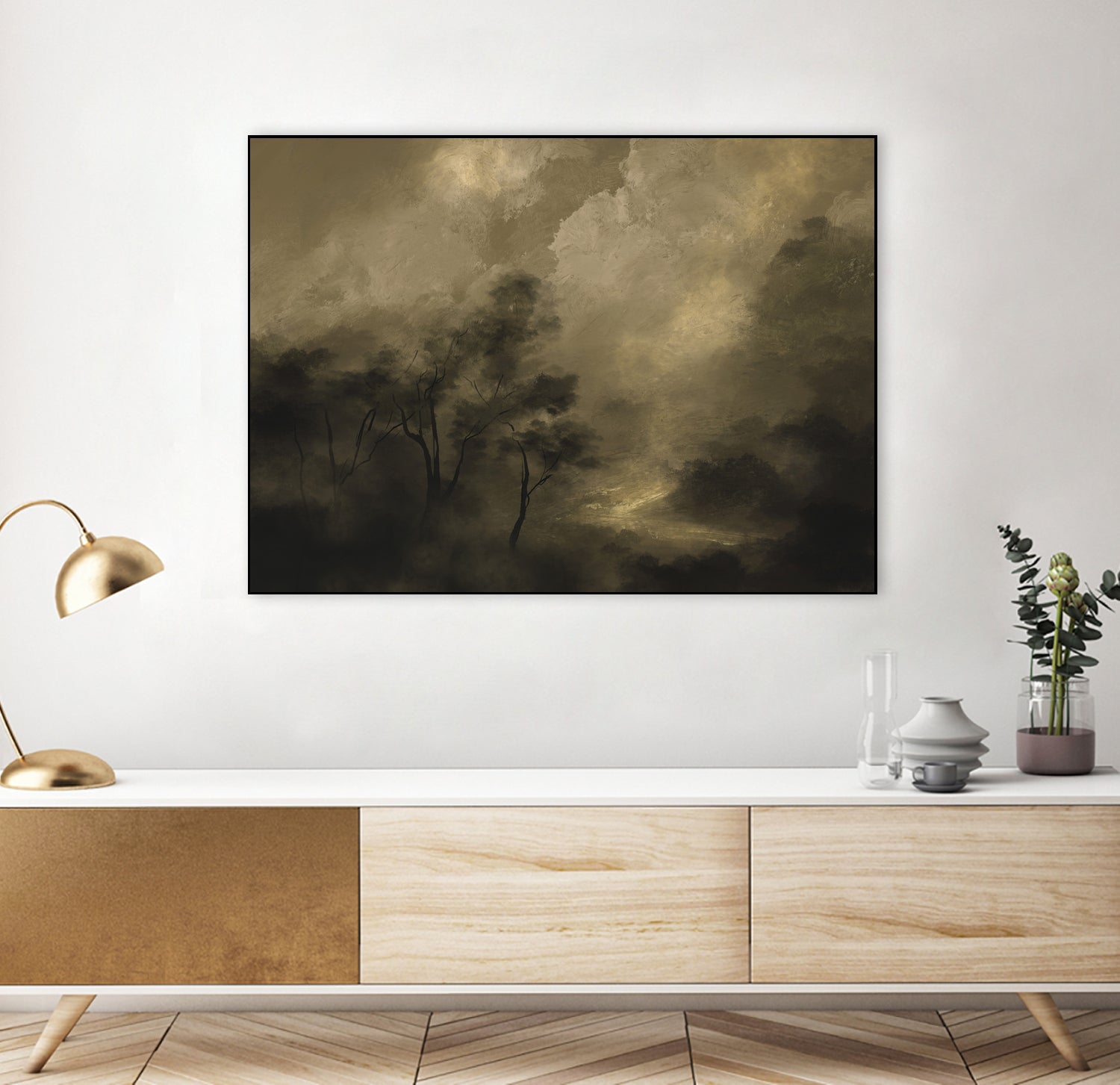 Moody Woods by Dan Hobday on GIANT ART - green hobday