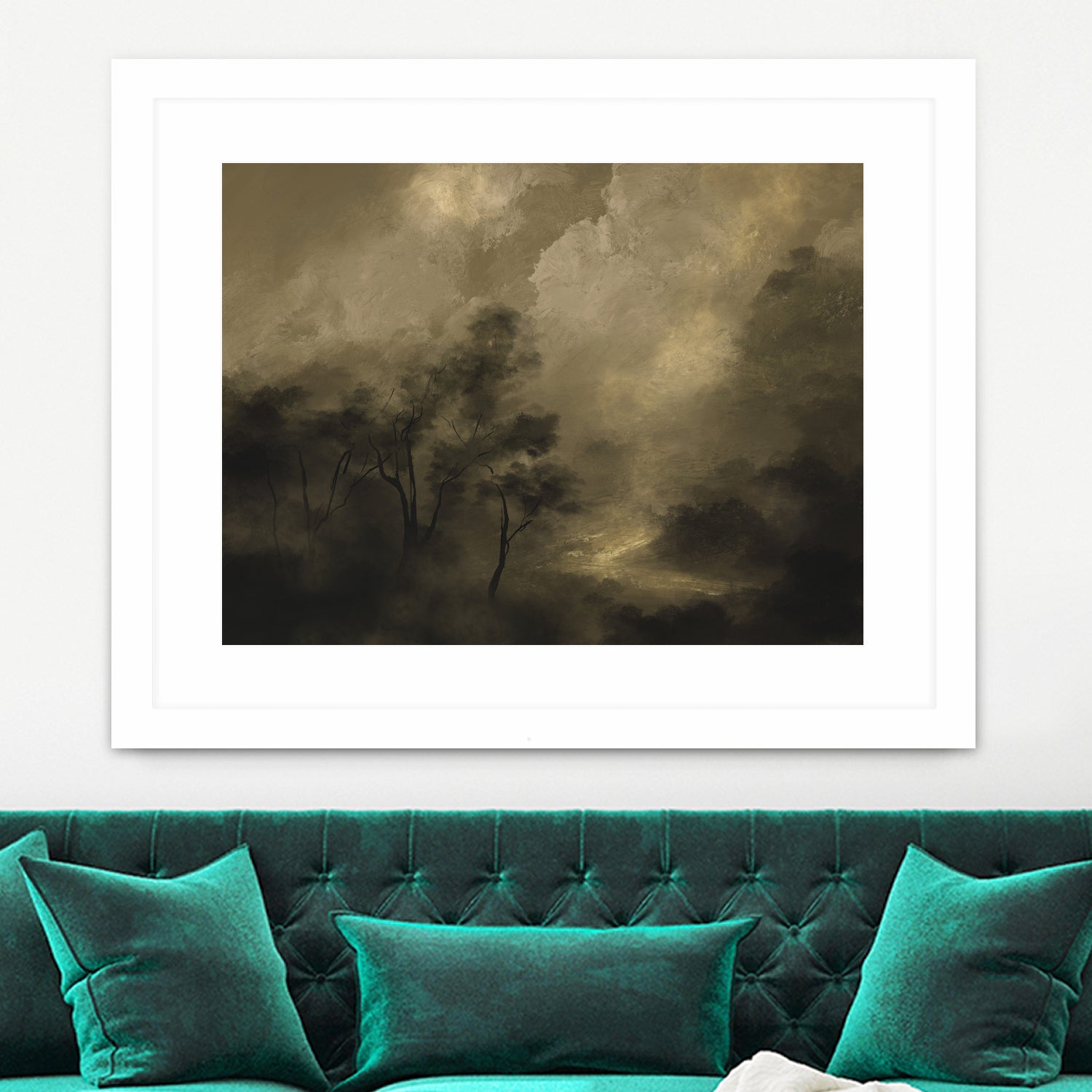 Moody Woods by Dan Hobday on GIANT ART - green hobday