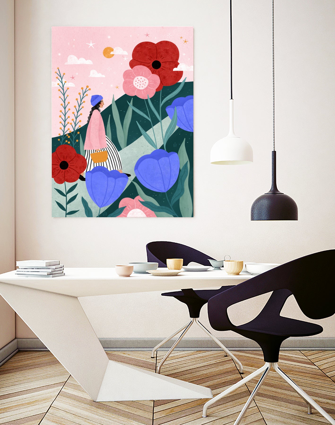 Flower Walk by Bea Muller on GIANT ART - nature and landscapes painting