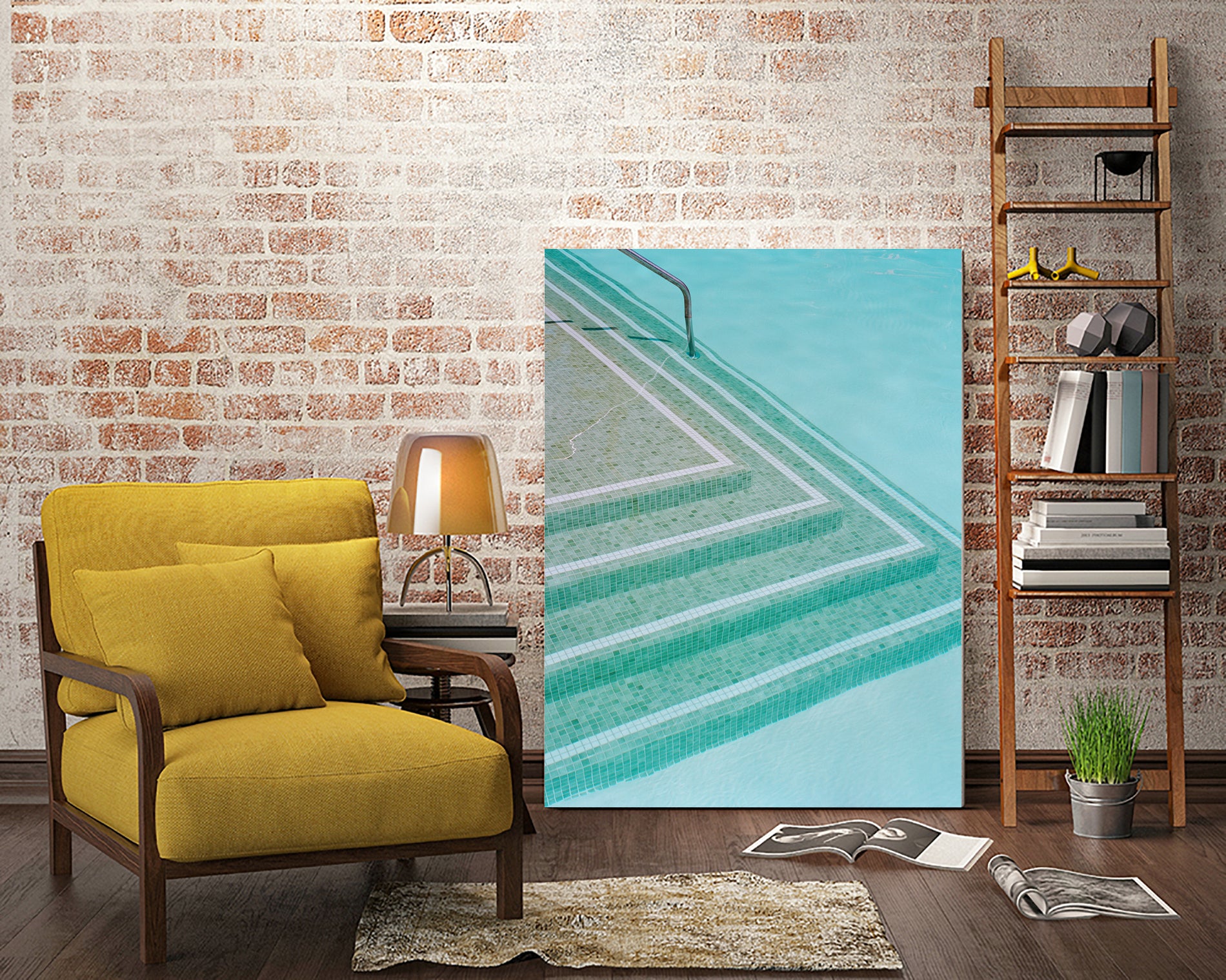 Palm Springs Pool Day II by Bethany on GIANT ART - photography aqua