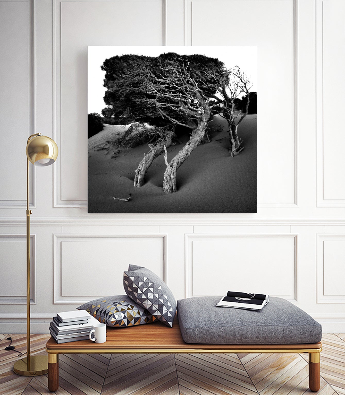 Windswept Tree by Injidup Western Australia on GIANT ART - black and white mark