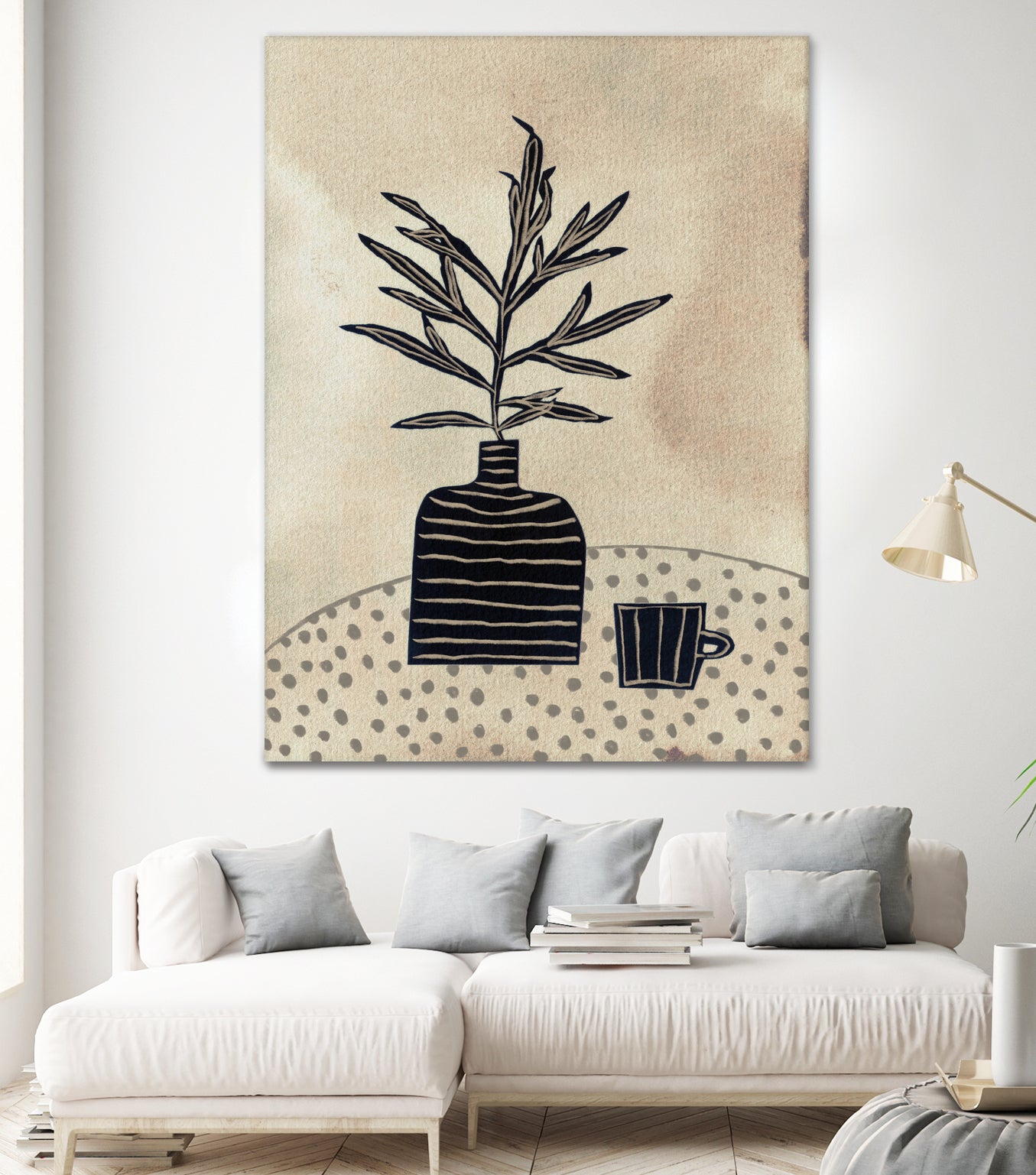 Still Life With a Vase and a Cup of Coffee by Alisa on GIANT ART - illustration drawing