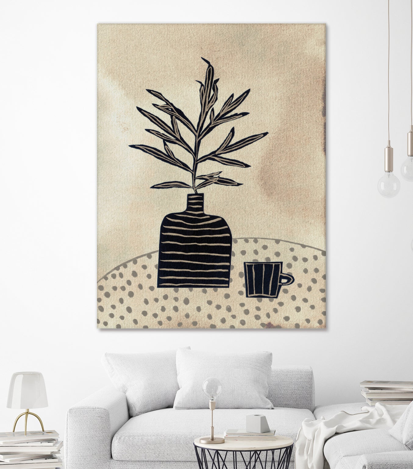Still Life With a Vase and a Cup of Coffee by Alisa on GIANT ART - illustration drawing