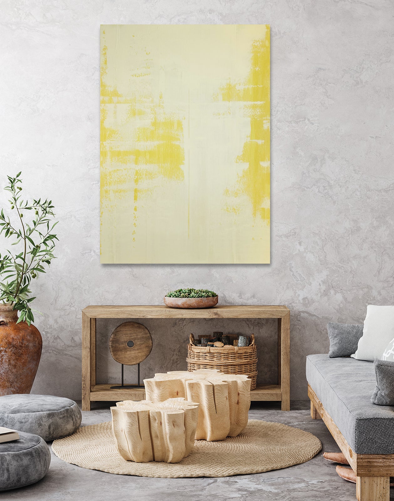 SUNNY SIDE UP by Gustaf Tidholm on GIANT ART - abstract yellow