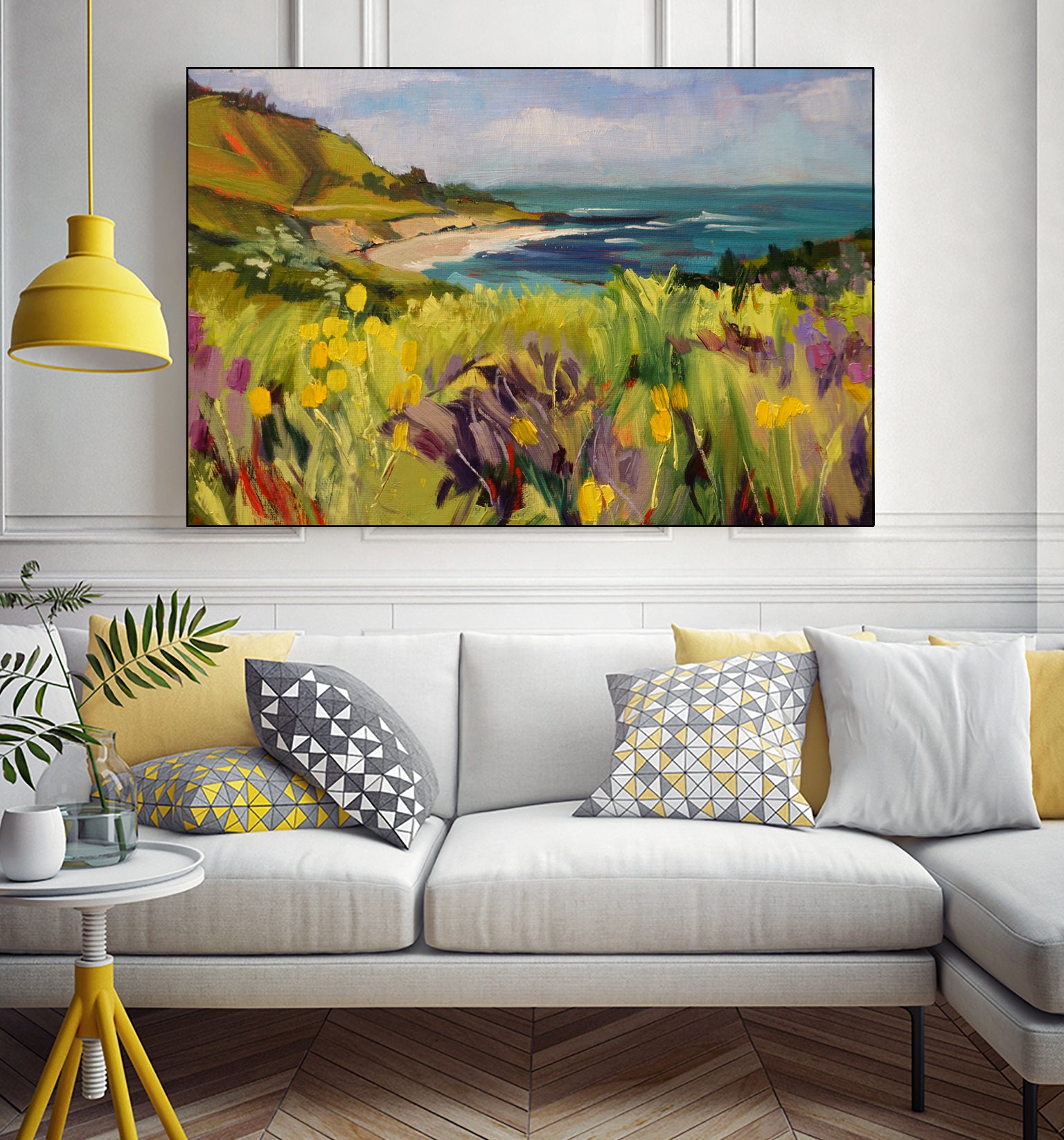 Coastal California by Maxine Shore on GIANT ART - green landscape coast