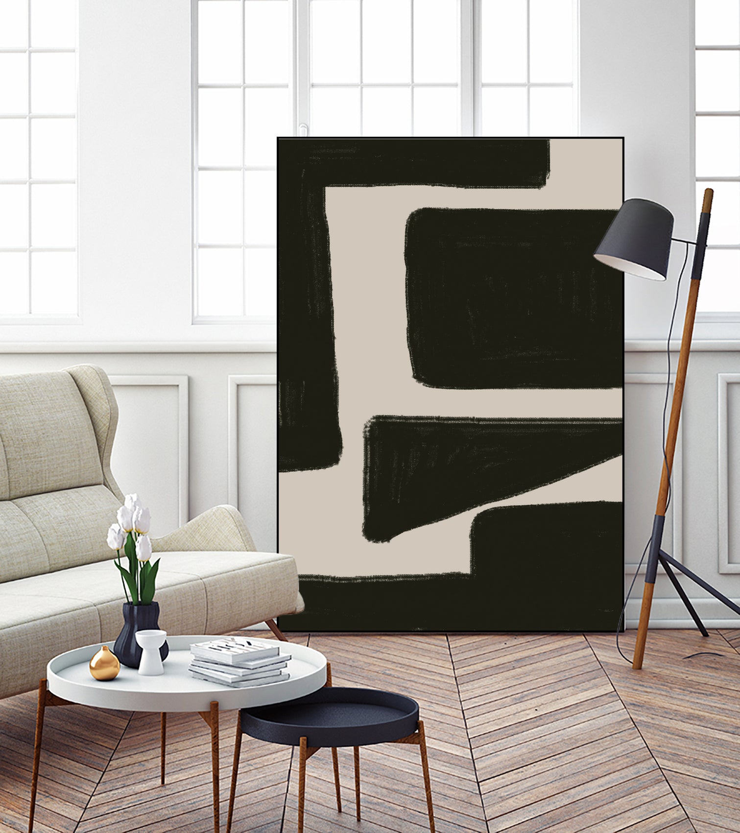 Bold Shadowscape by THE MIUUS STUDIO on GIANT ART - abstract minimalist decor