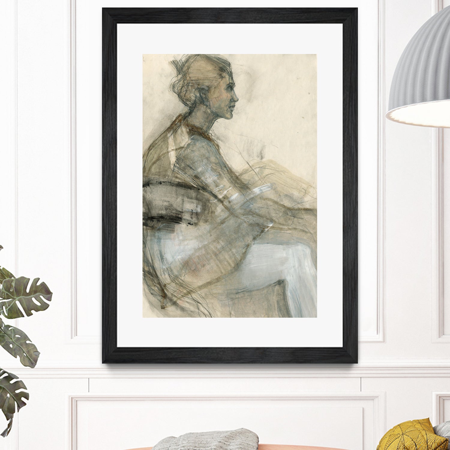 Sketch of a Woman Figure by Ute Rathmann on GIANT ART - portrait drawing figurative portrait drawing