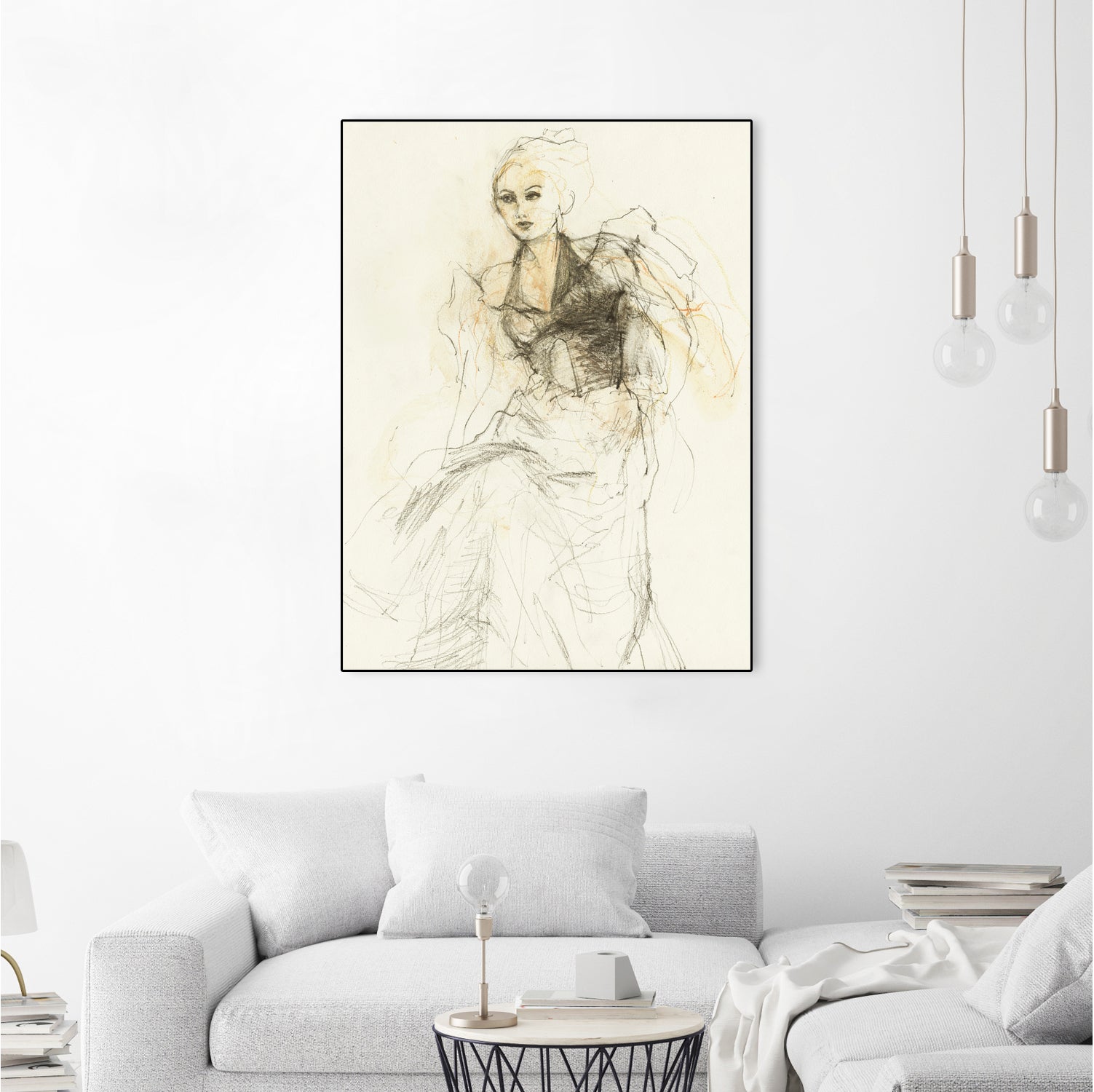 Elegant Sketching by Ute Rathmann on GIANT ART - 5002 illustration