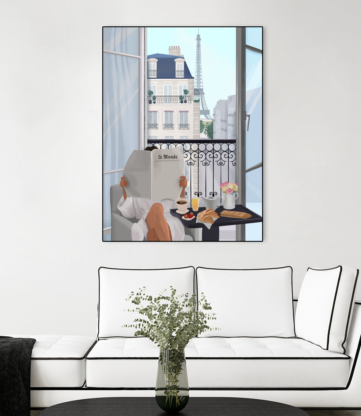 Paris Balcony by Petra Lizde on GIANT ART - illustration paris