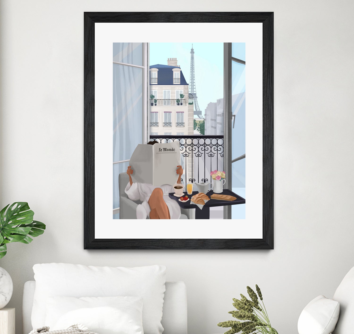Paris Balcony by Petra Lizde on GIANT ART - illustration paris