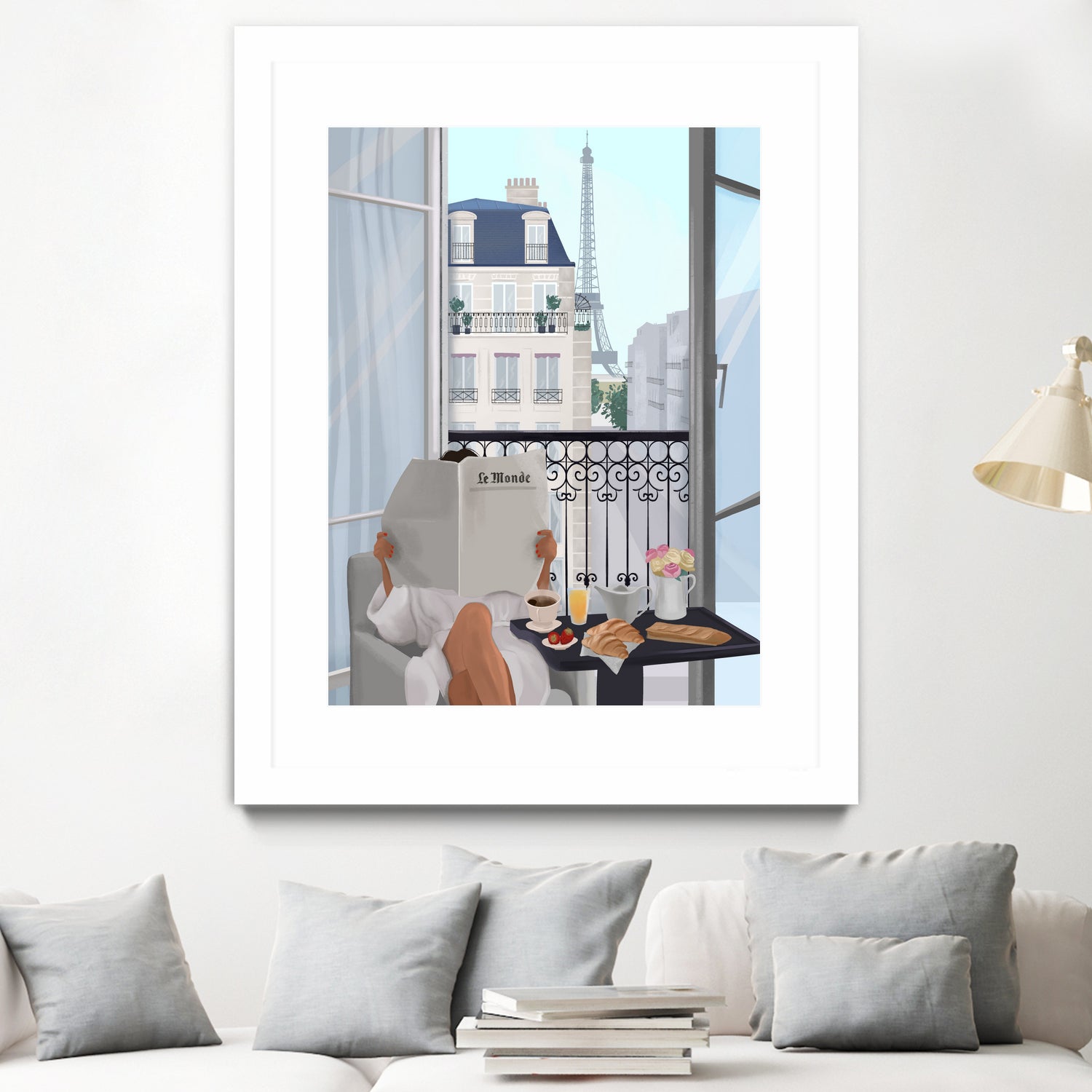 Paris Balcony by Petra Lizde on GIANT ART - illustration paris