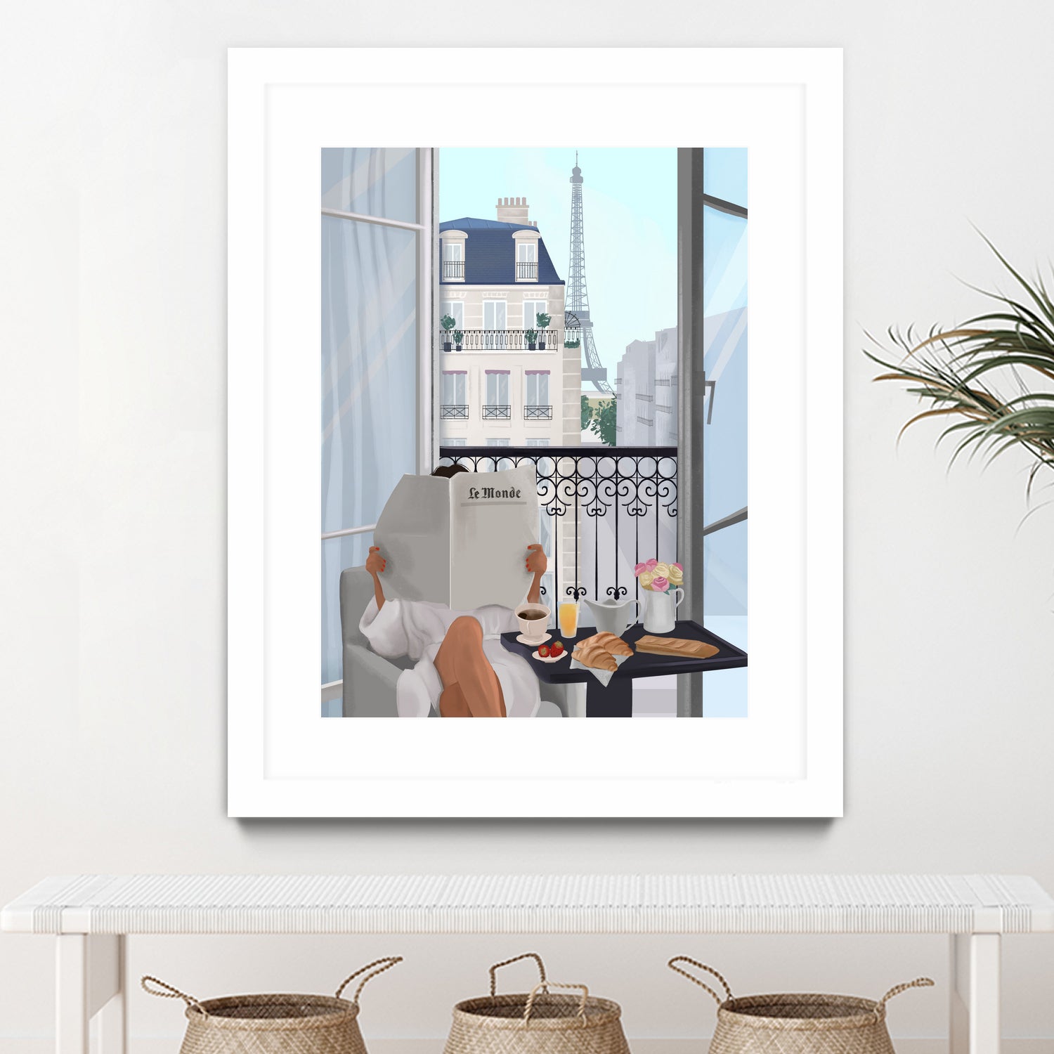 Paris Balcony by Petra Lizde on GIANT ART - illustration paris