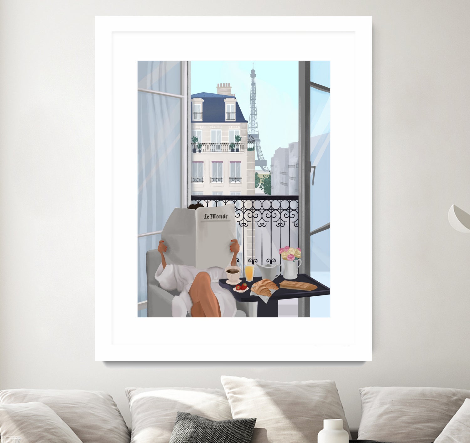 Paris Balcony by Petra Lizde on GIANT ART - illustration paris