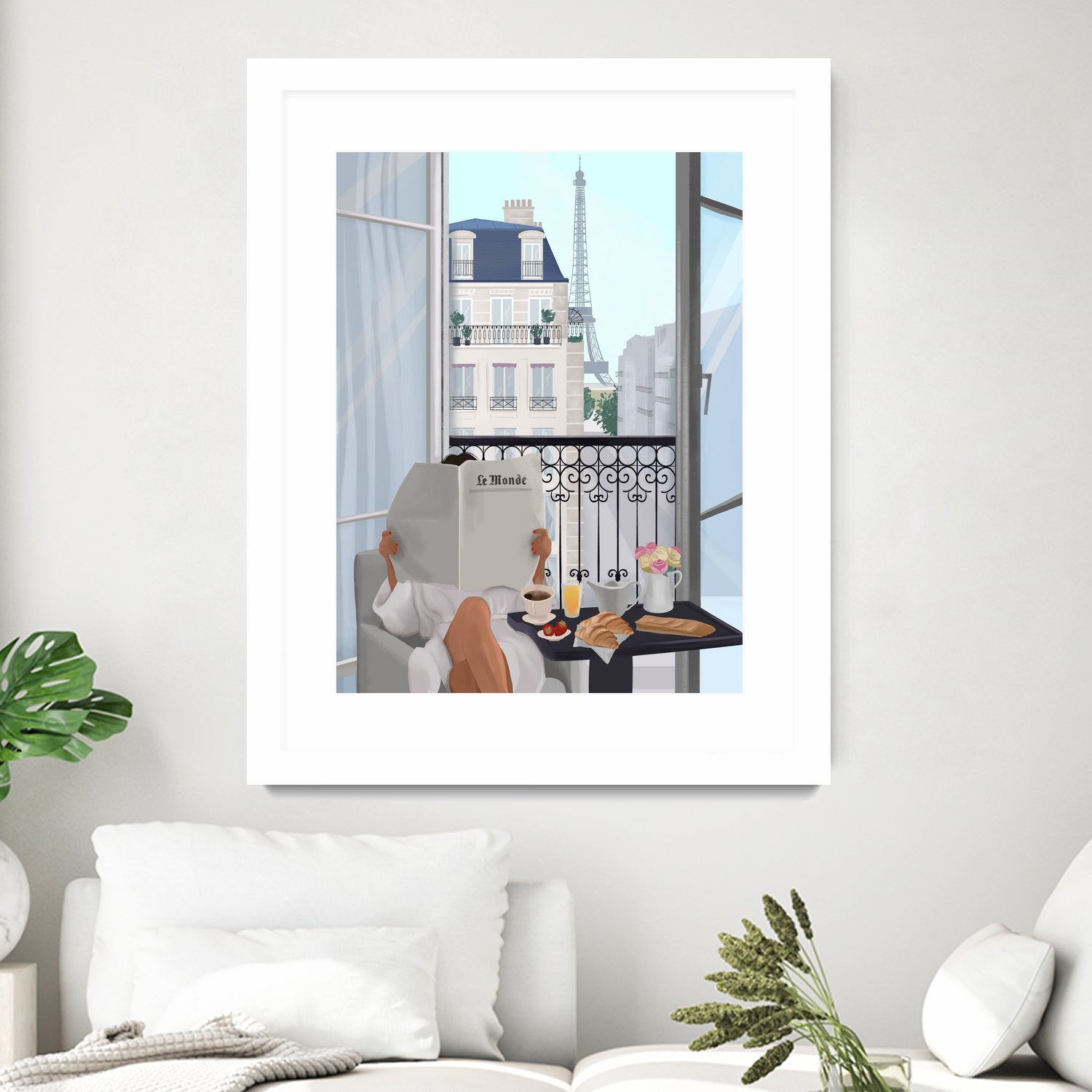 Paris Balcony by Petra Lizde on GIANT ART - illustration paris