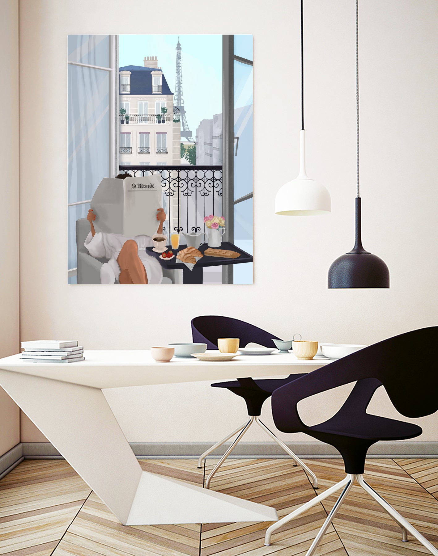 Paris Balcony by Petra Lizde on GIANT ART - illustration paris