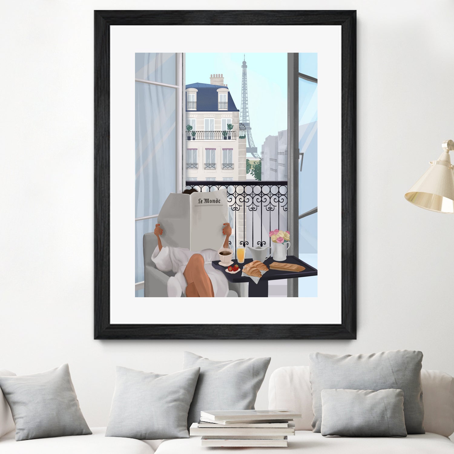 Paris Balcony by Petra Lizde on GIANT ART - illustration paris
