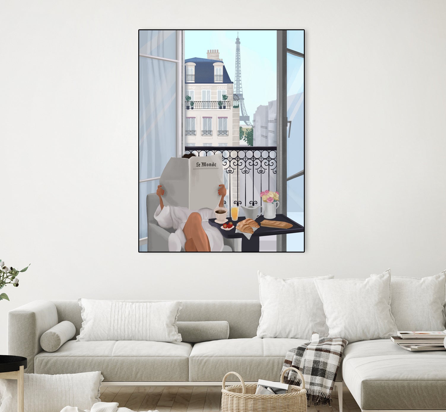 Paris Balcony by Petra Lizde on GIANT ART - illustration paris