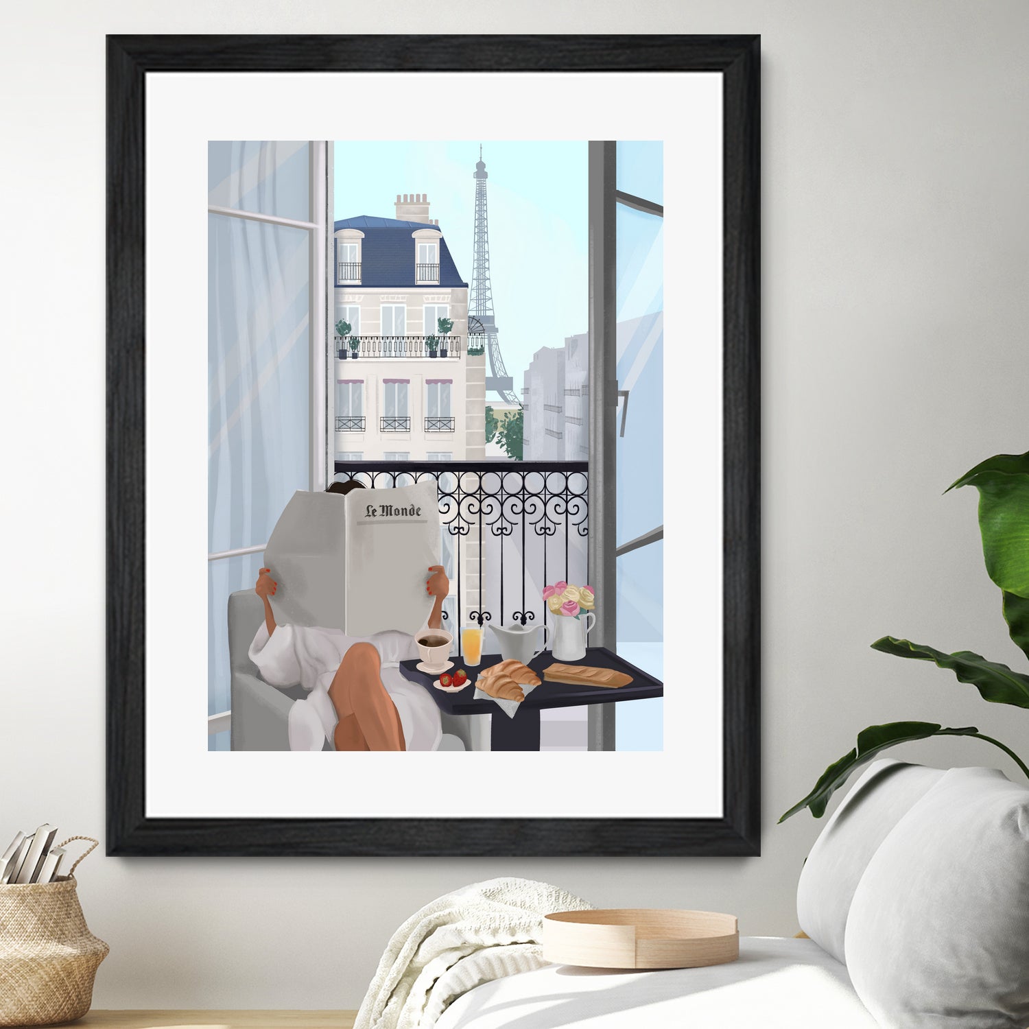 Paris Balcony by Petra Lizde on GIANT ART - illustration paris