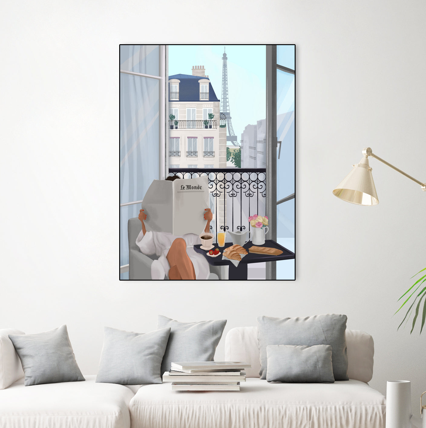 Paris Balcony by Petra Lizde on GIANT ART - illustration paris