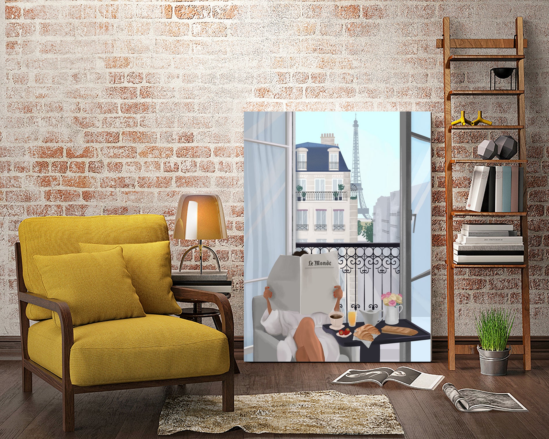 Paris Balcony by Petra Lizde on GIANT ART - illustration paris