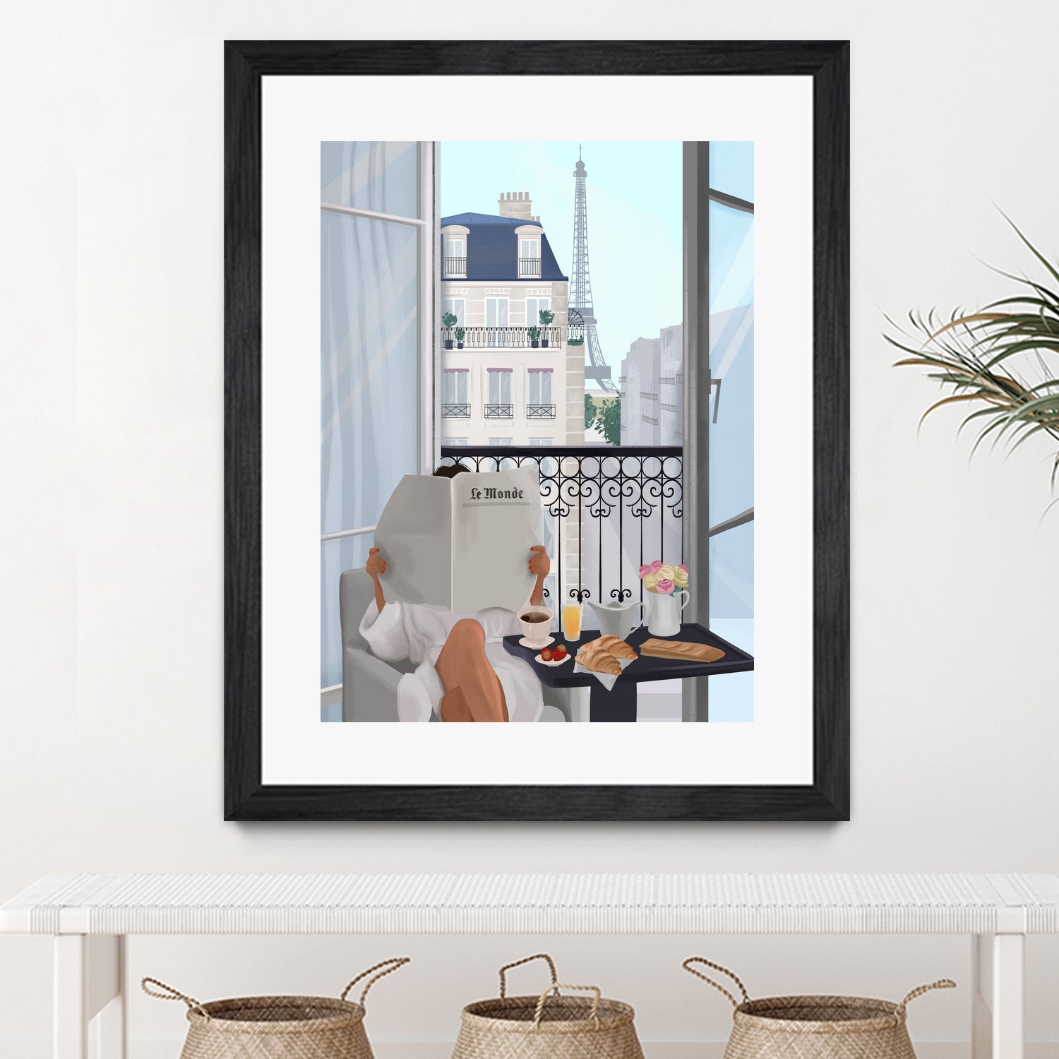Paris Balcony by Petra Lizde on GIANT ART - illustration paris