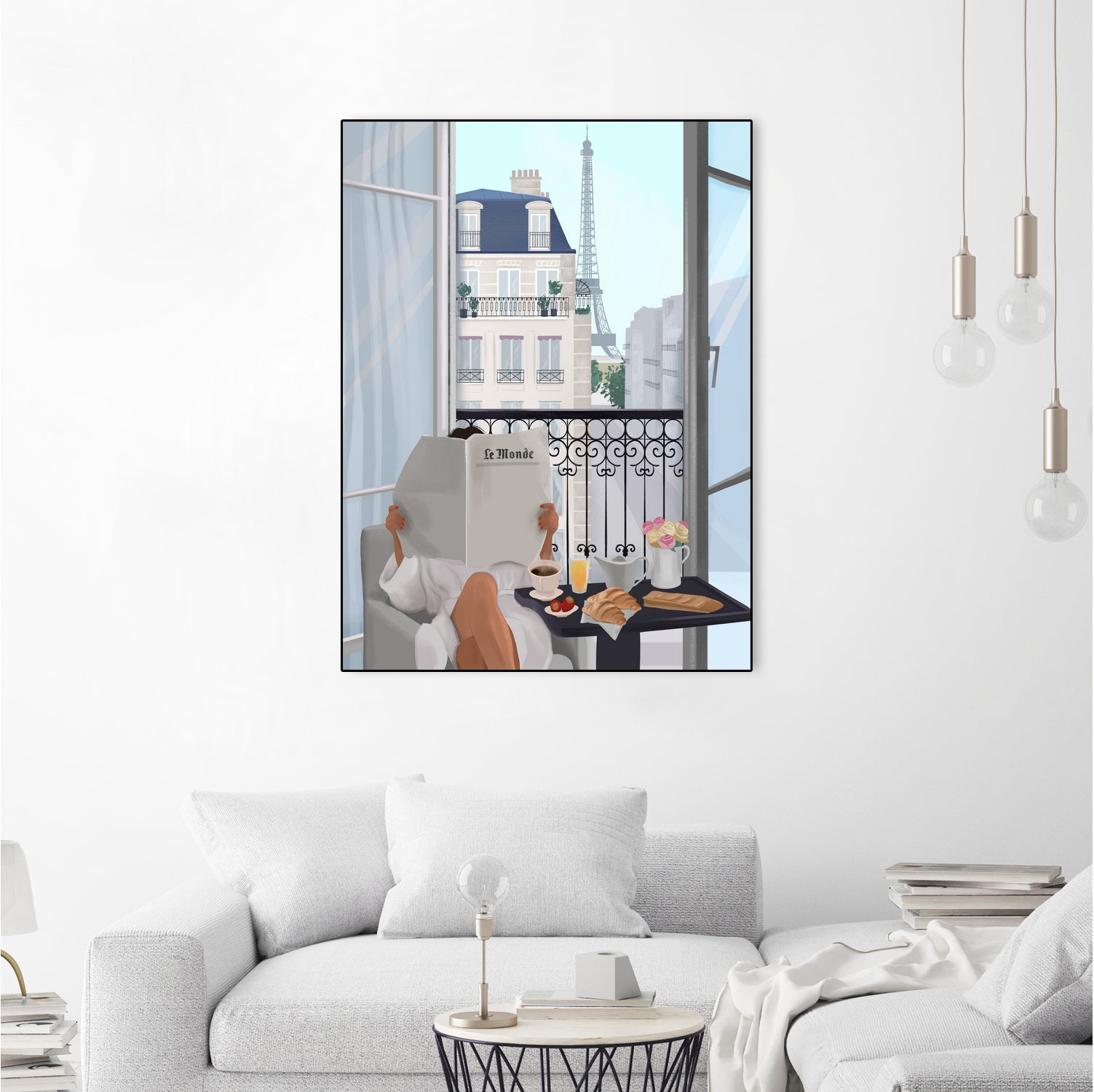 Paris Balcony by Petra Lizde on GIANT ART - illustration paris