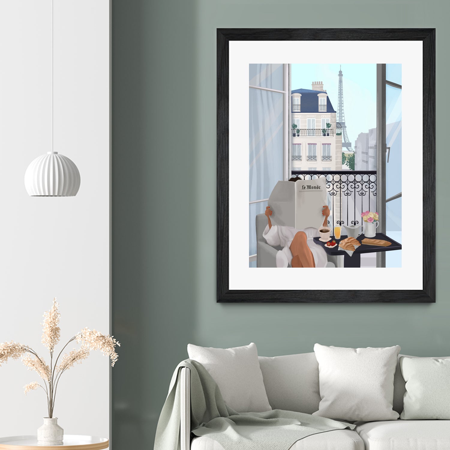 Paris Balcony by Petra Lizde on GIANT ART - illustration paris