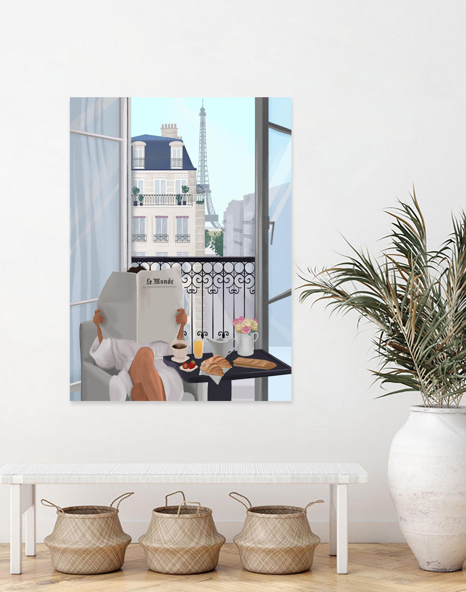 Paris Balcony by Petra Lizde on GIANT ART - illustration paris