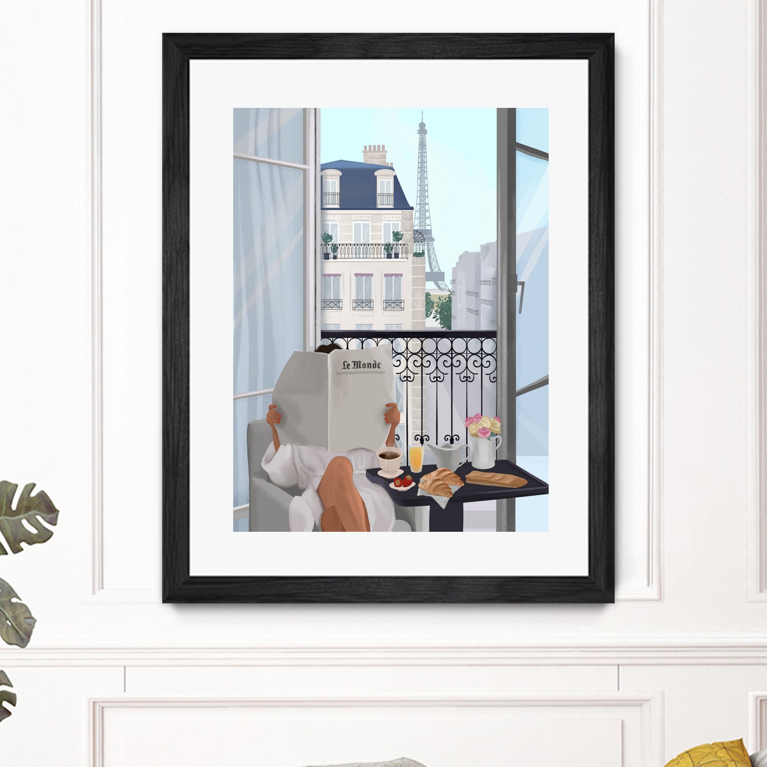 Paris Balcony by Petra Lizde on GIANT ART - illustration paris