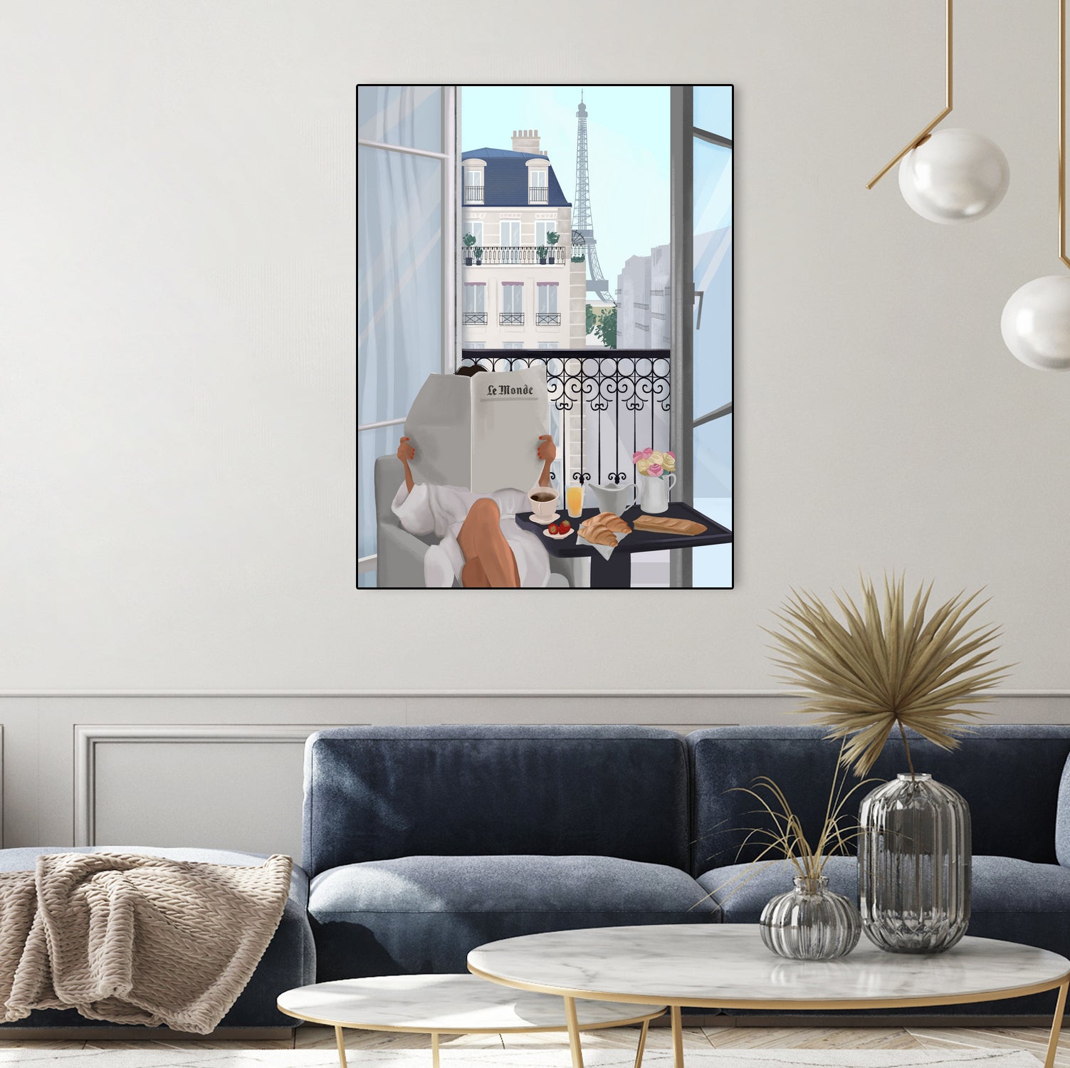 Paris Balcony by Petra Lizde on GIANT ART - illustration paris