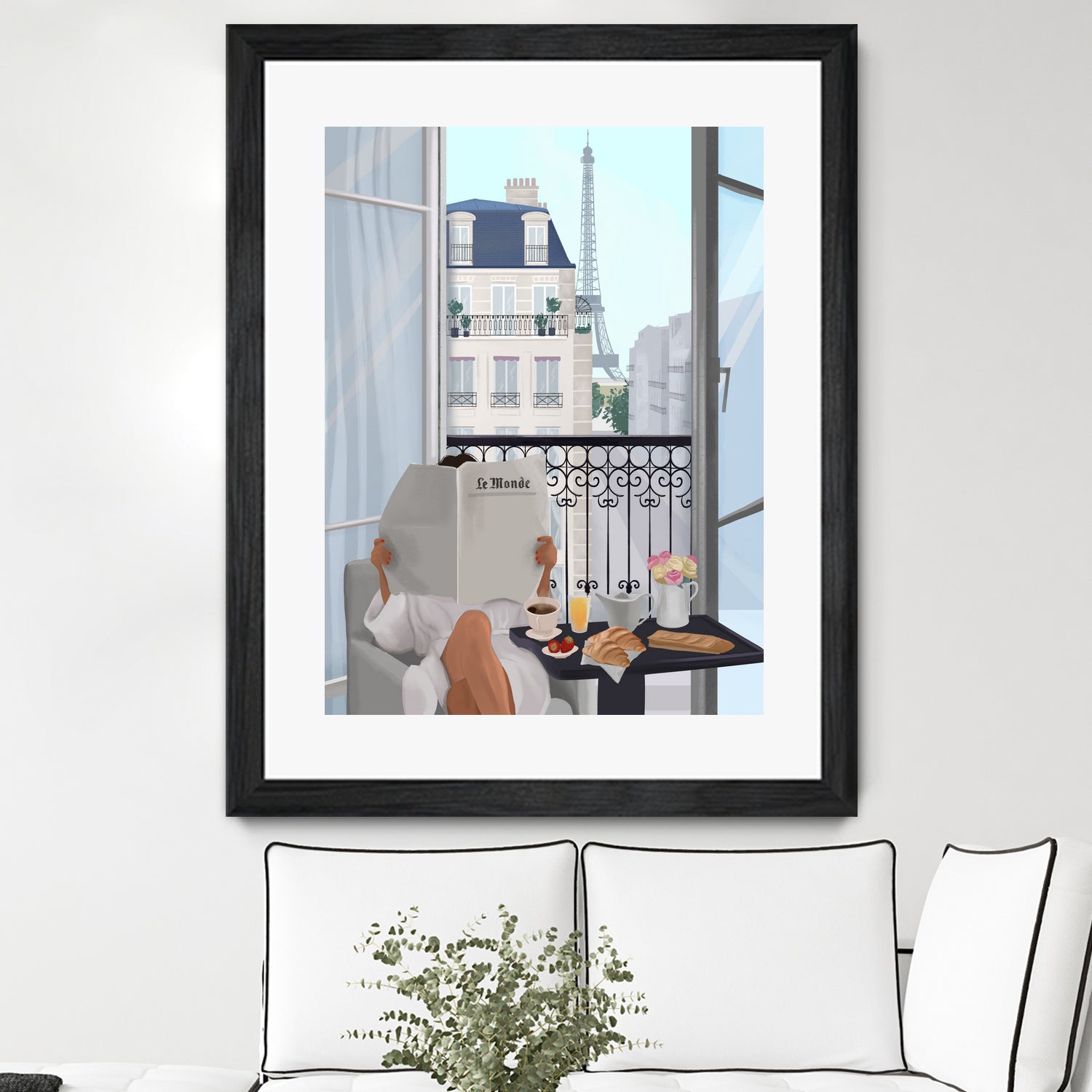 Paris Balcony by Petra Lizde on GIANT ART - illustration paris