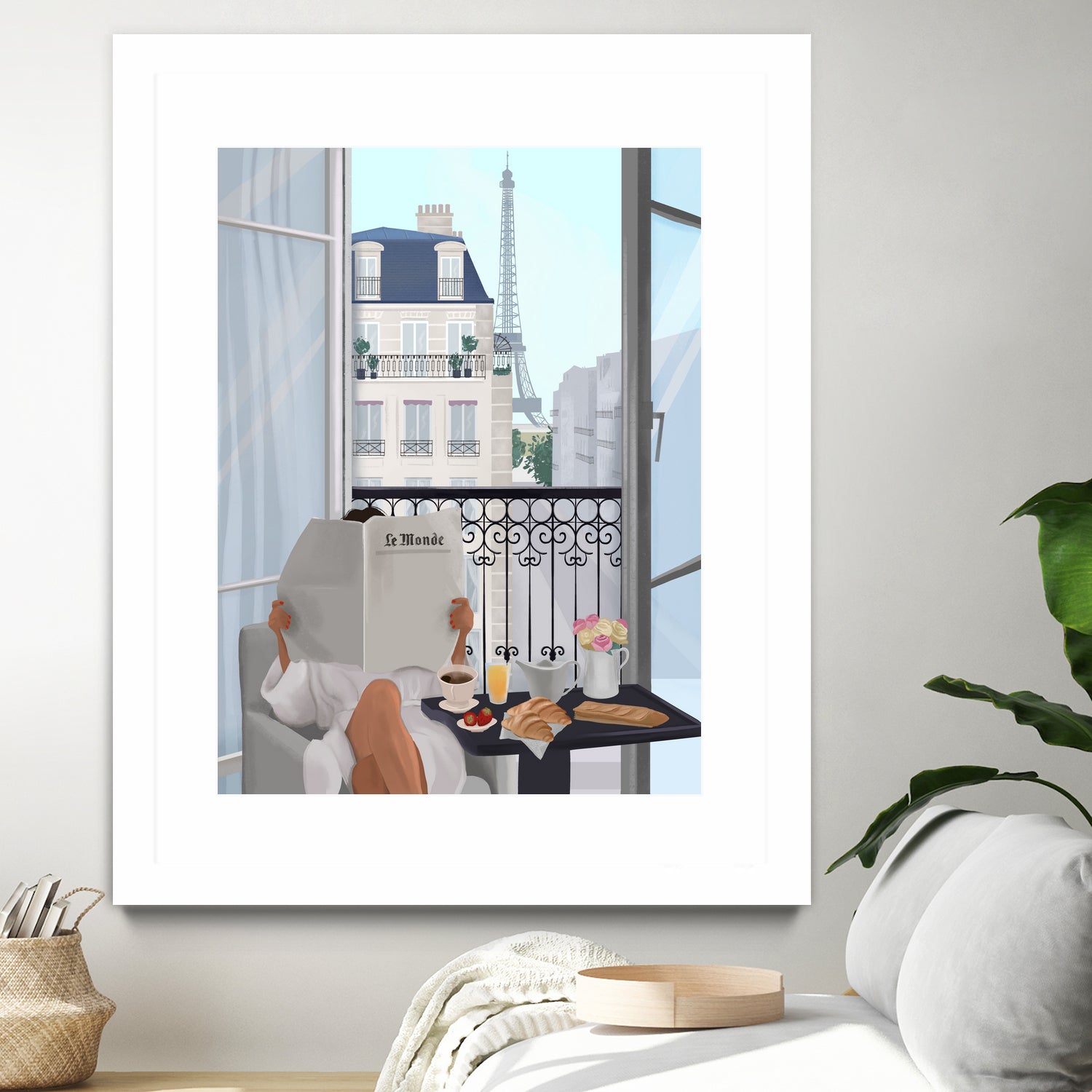 Paris Balcony by Petra Lizde on GIANT ART - illustration paris
