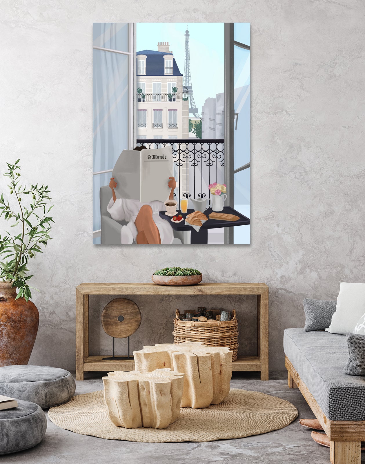 Paris Balcony by Petra Lizde on GIANT ART - illustration paris