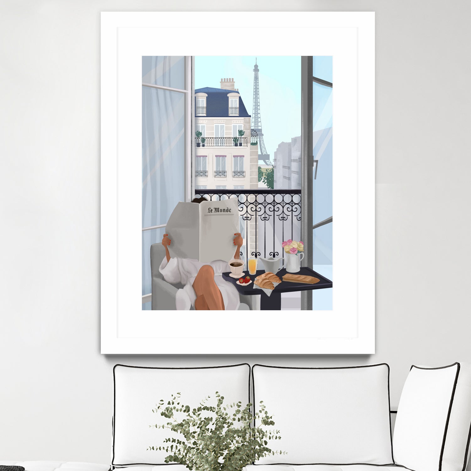 Paris Balcony by Petra Lizde on GIANT ART - illustration paris