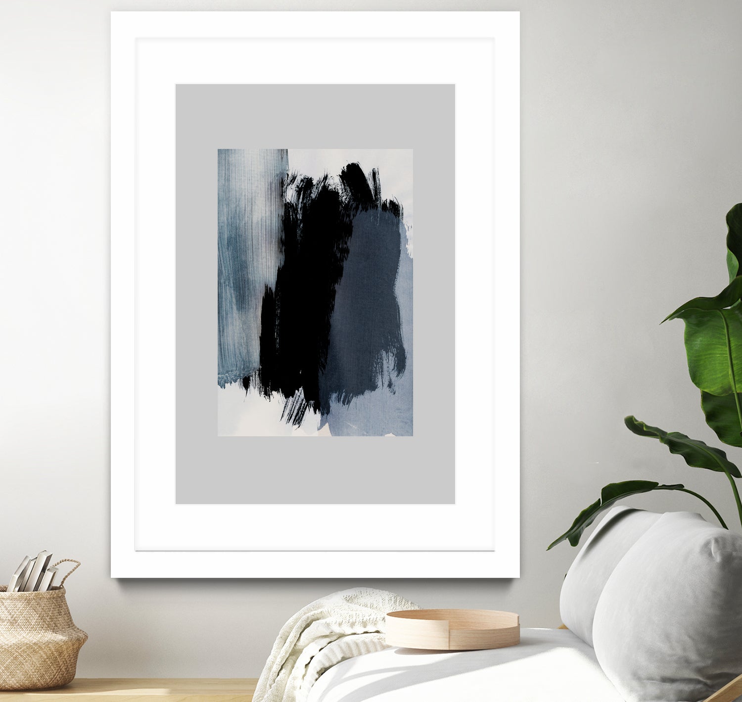 Abstract Brush Strokes 15 by Mareike on GIANT ART - blue illustration painted