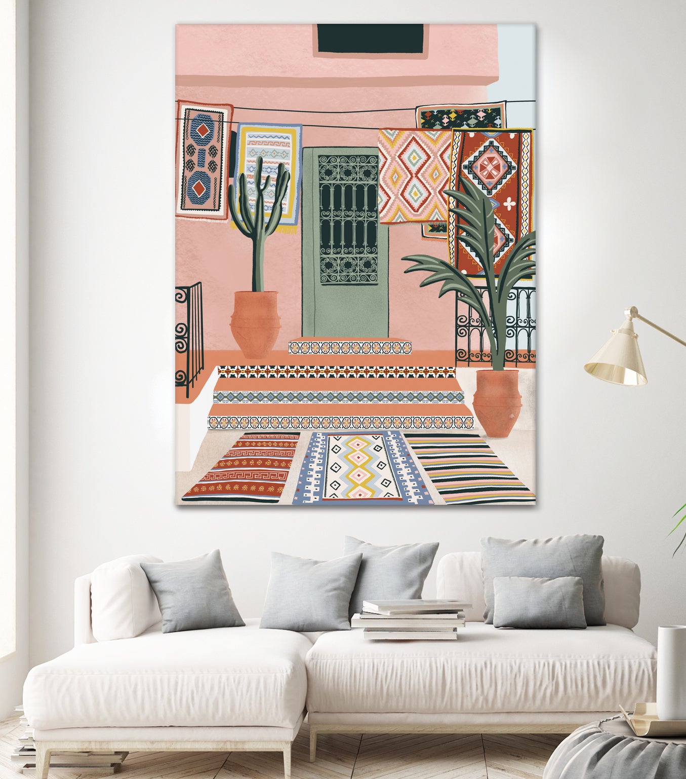 Moroccan Terrace by Ceyda on GIANT ART - illustration houseplant
