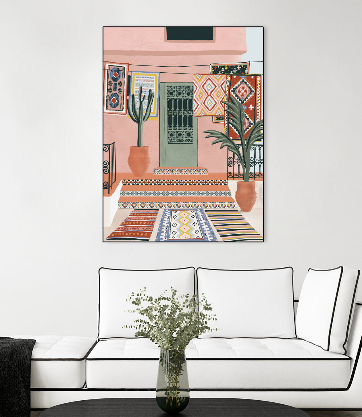 Moroccan Terrace by Ceyda on GIANT ART - illustration houseplant