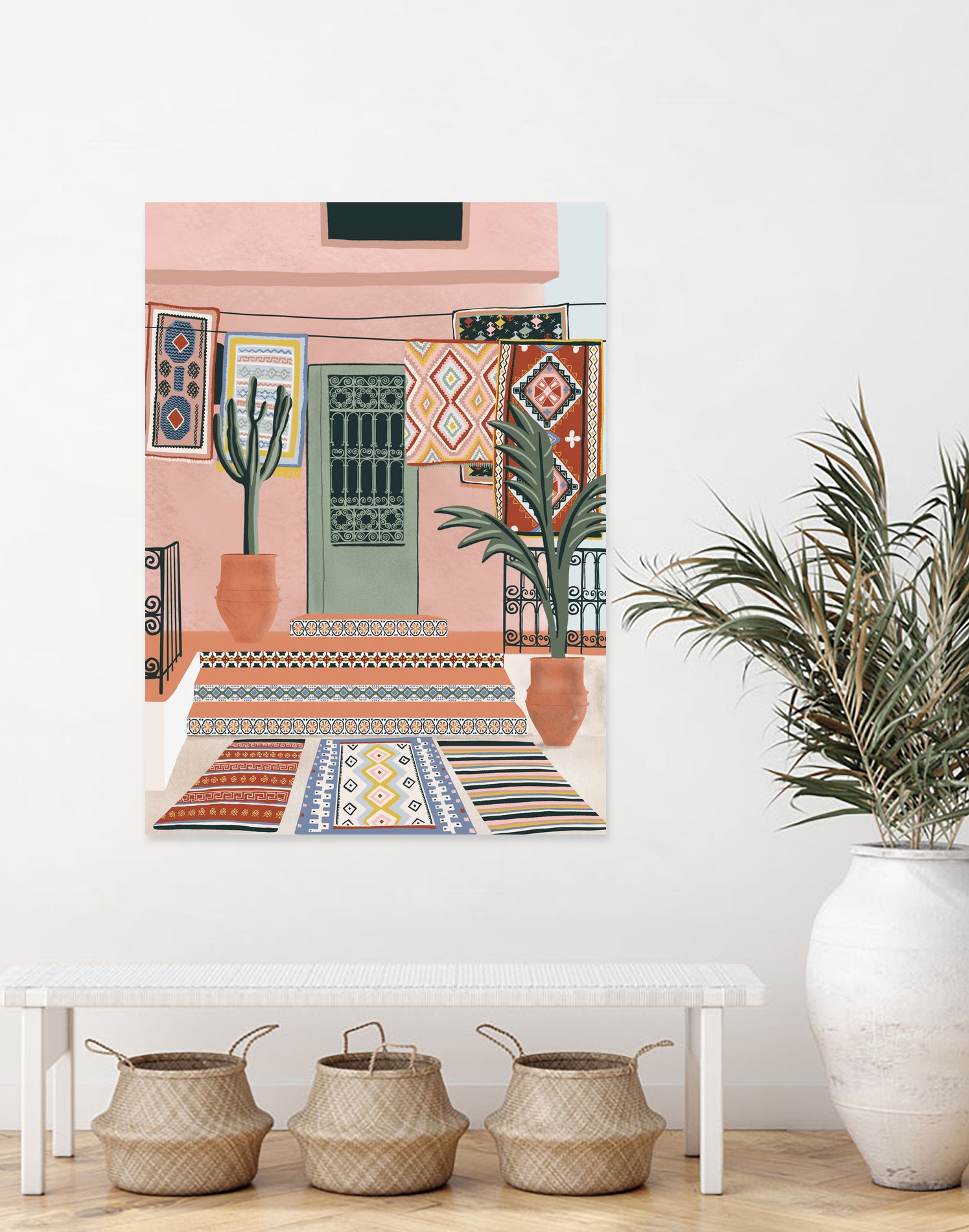 Moroccan Terrace by Ceyda on GIANT ART - illustration houseplant