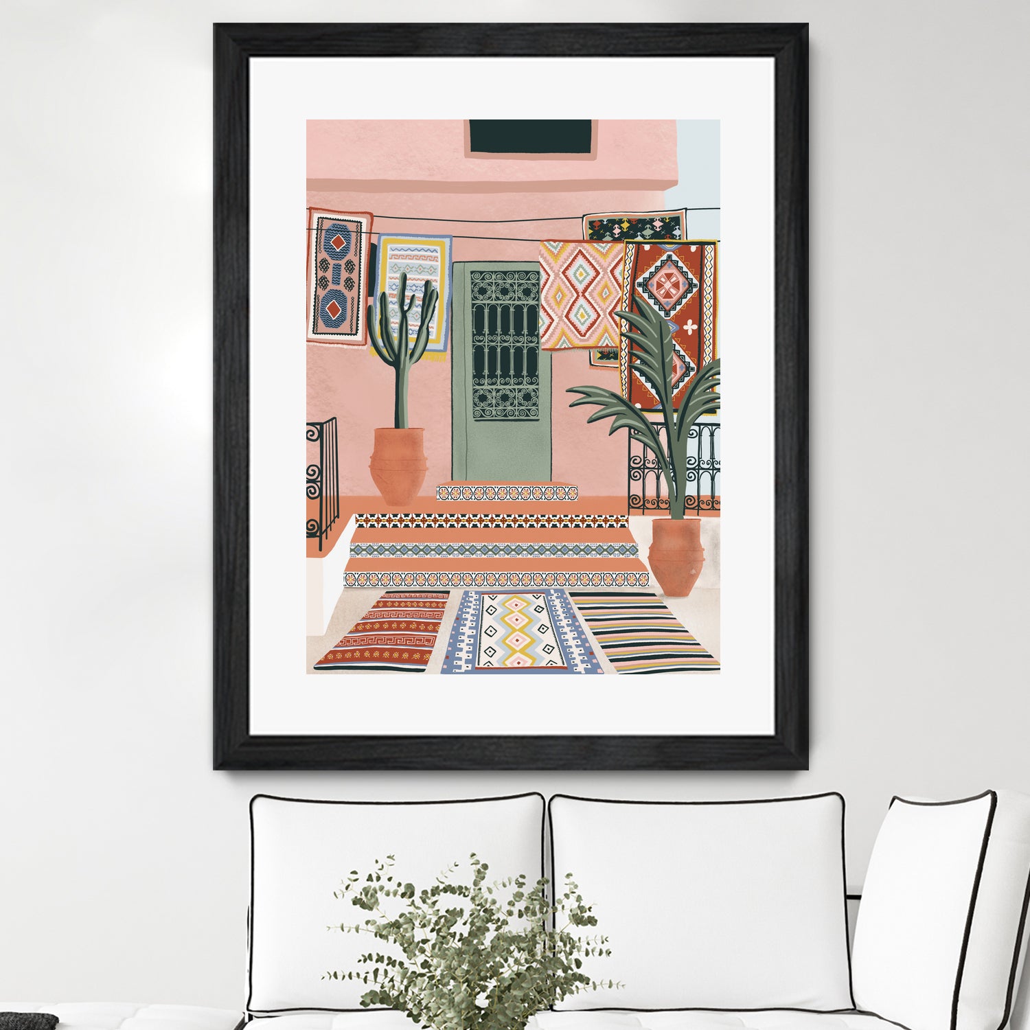 Moroccan Terrace by Ceyda on GIANT ART - illustration houseplant