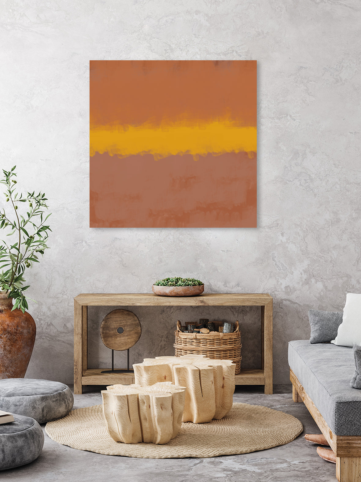 MODERN CALM by THE on GIANT ART - orange miuus studio rothko
