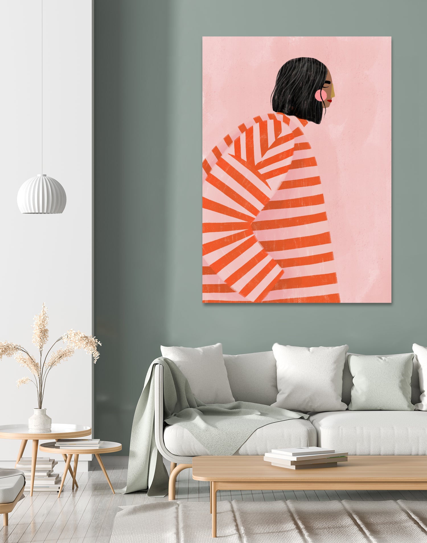 The Woman With the Orange Stripes by Bea Muller on GIANT ART - figurative clothing