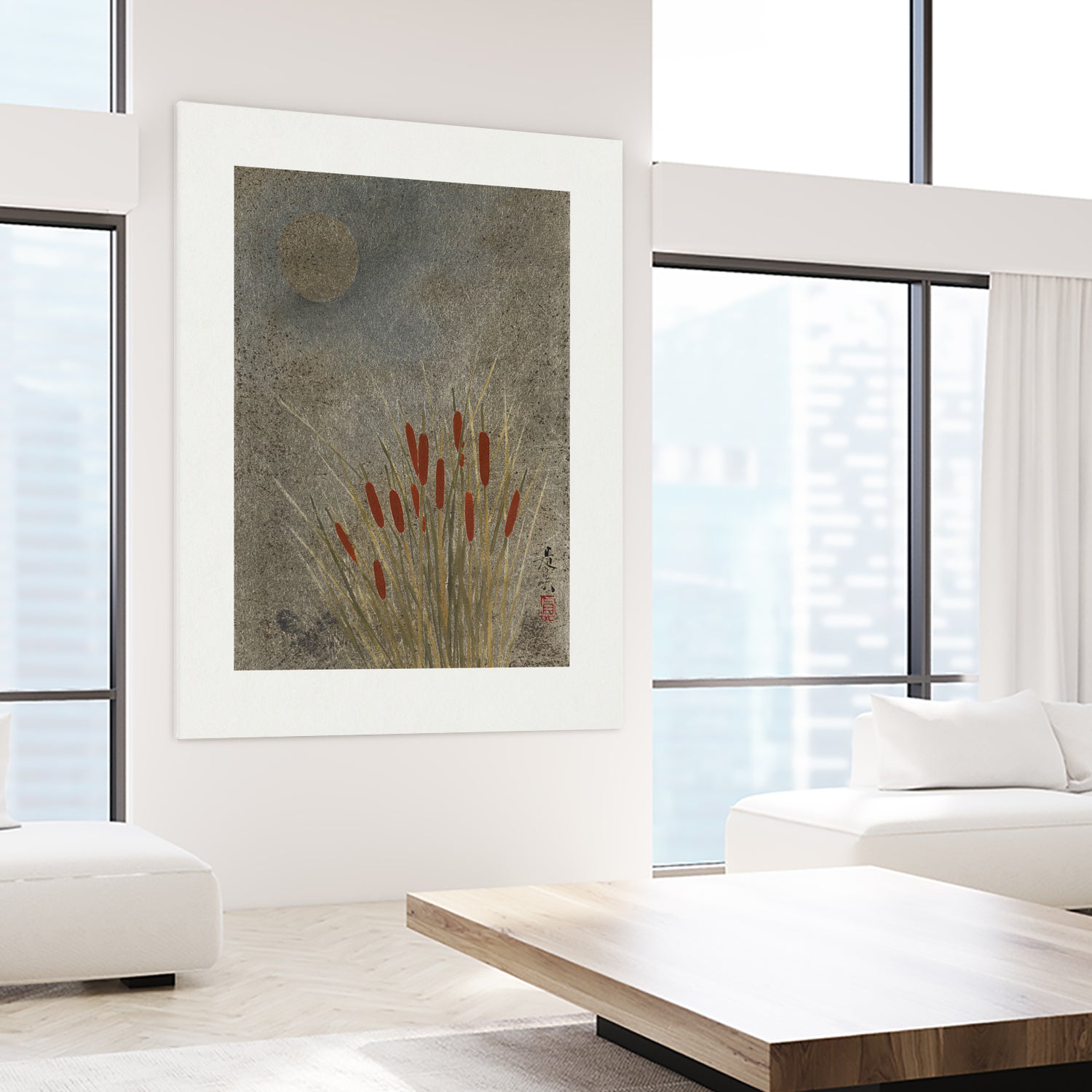 Japanese Grass Field At Night (1807a€“1891) by Shibata Zeshin on GIANT ART - 9449 illustration