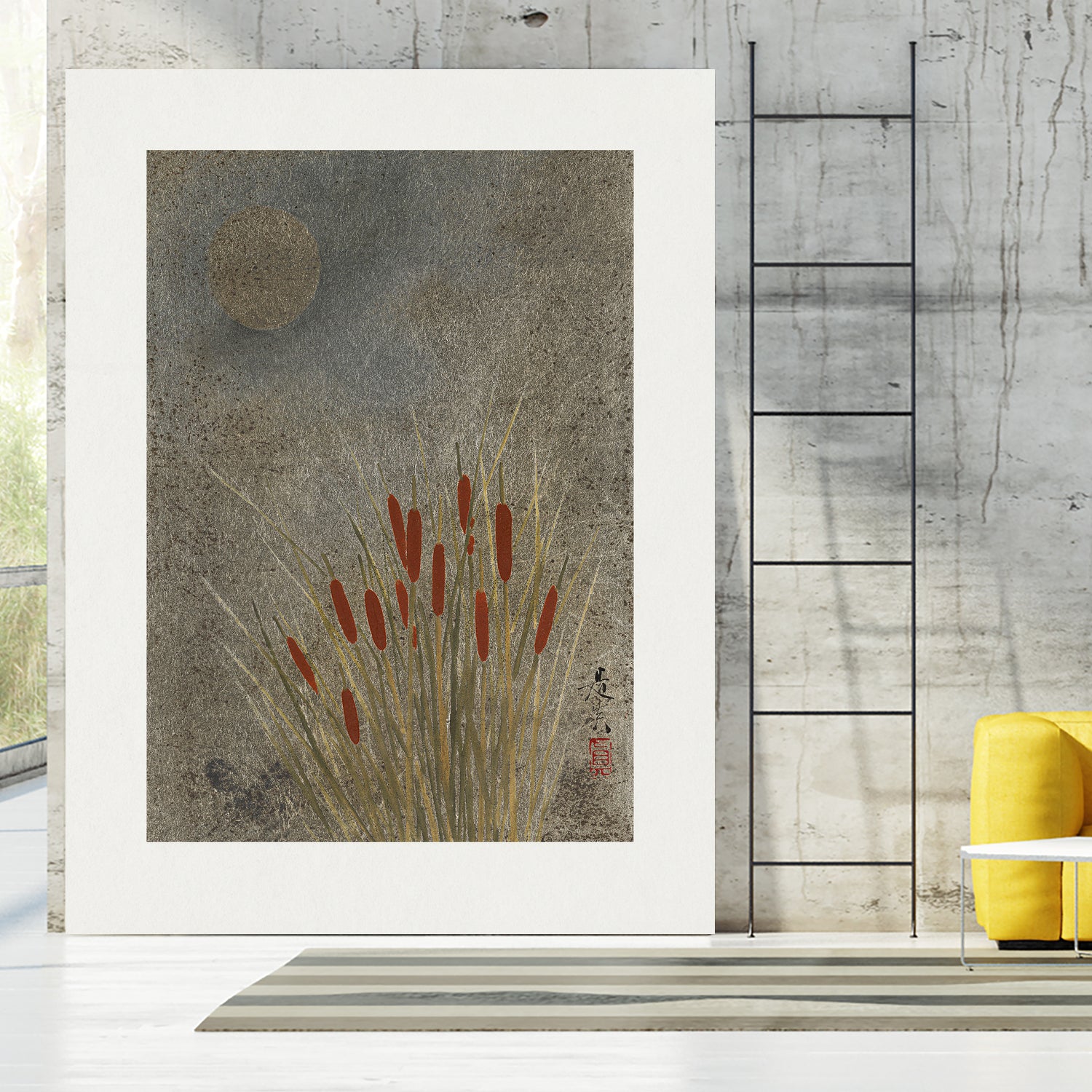 Japanese Grass Field At Night (1807a€“1891) by Shibata Zeshin on GIANT ART - 9449 illustration