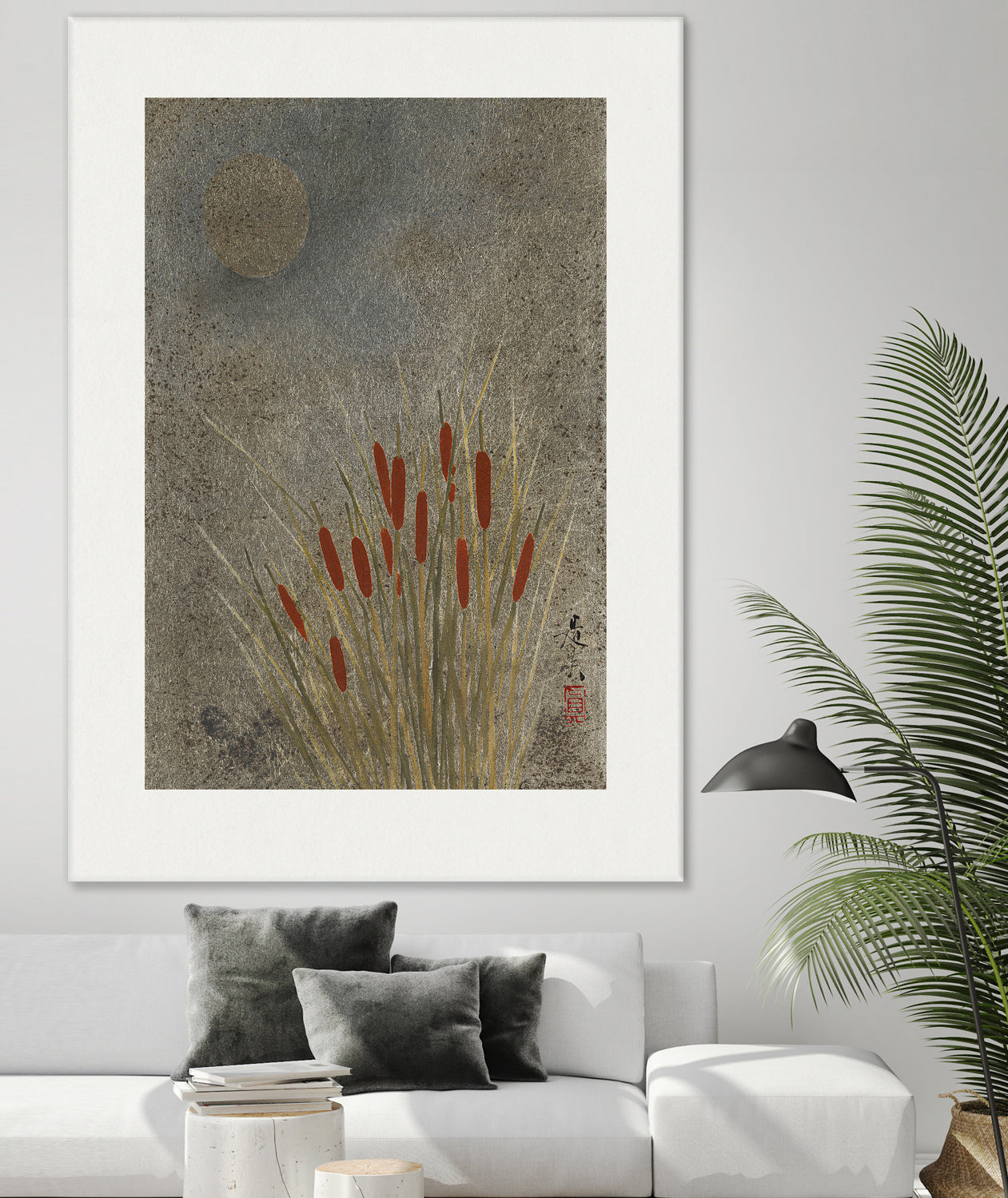 Japanese Grass Field At Night (1807a€“1891) by Shibata Zeshin on GIANT ART - 9449 illustration