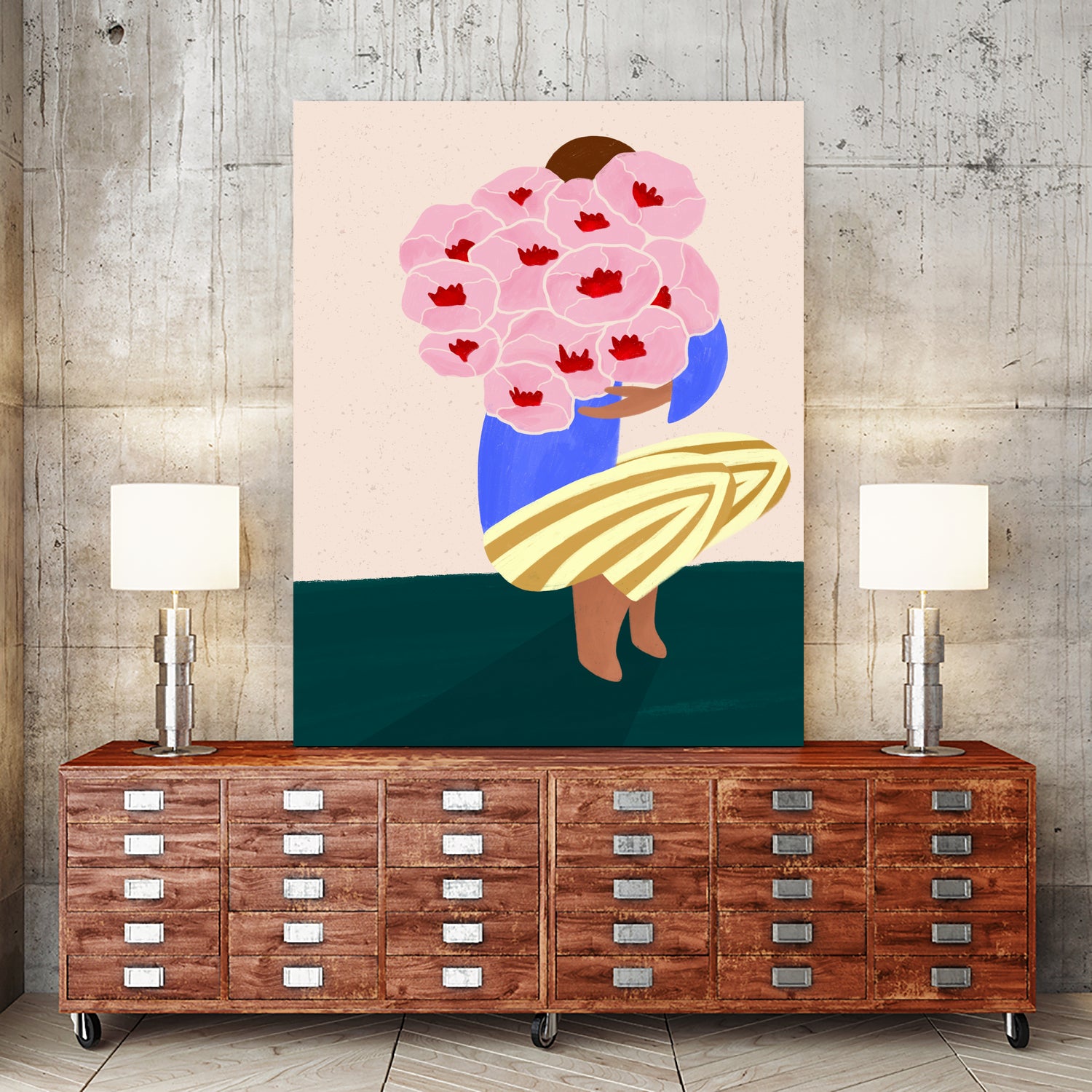 Bouquet of Flowers by Bea Muller on GIANT ART - flowers and plants drawing