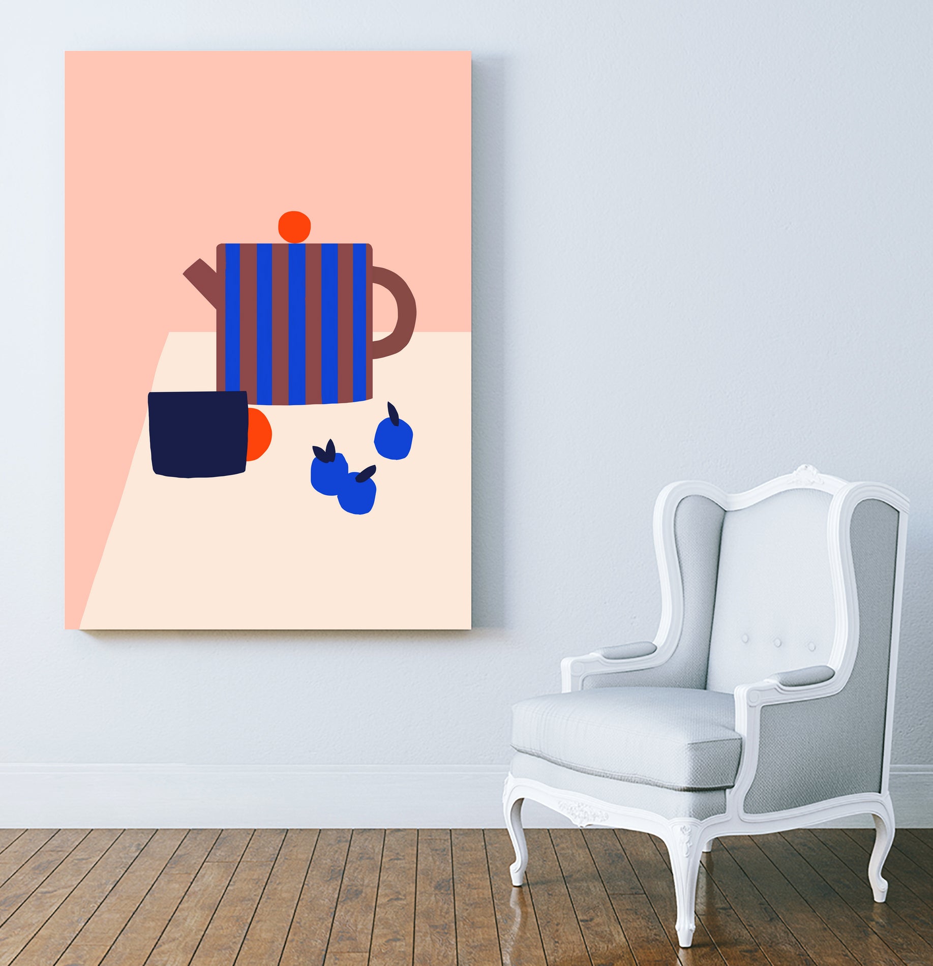 Teapot with Plums by Maren Gross on GIANT ART - food and drinks clipart