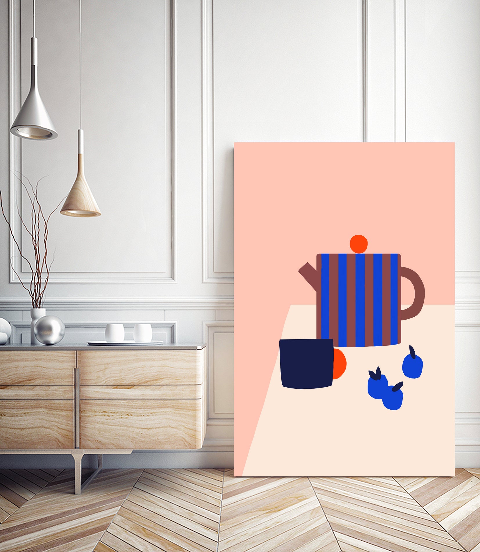 Teapot with Plums by Maren Gross on GIANT ART - food and drinks clipart