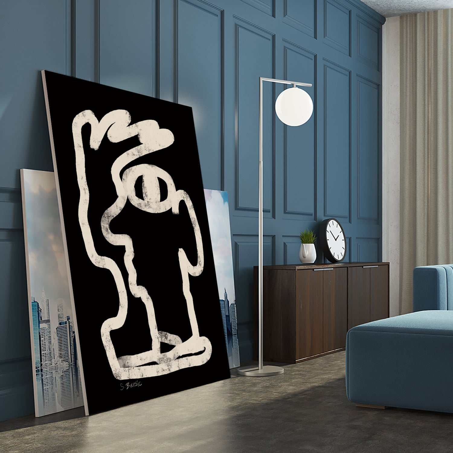 Face line art by Sharyn Bursic on GIANT ART - line art sketch