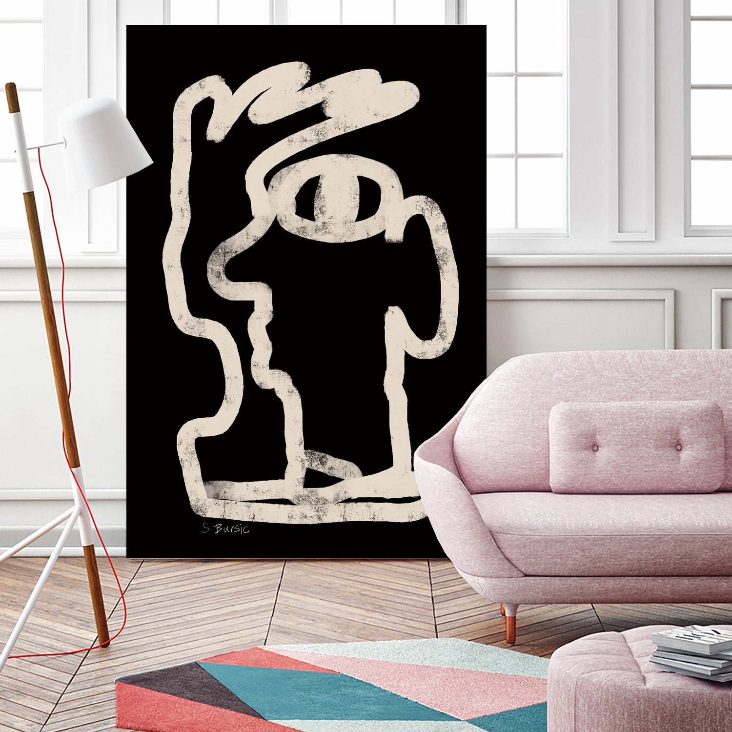 Face line art by Sharyn Bursic on GIANT ART - line art sketch